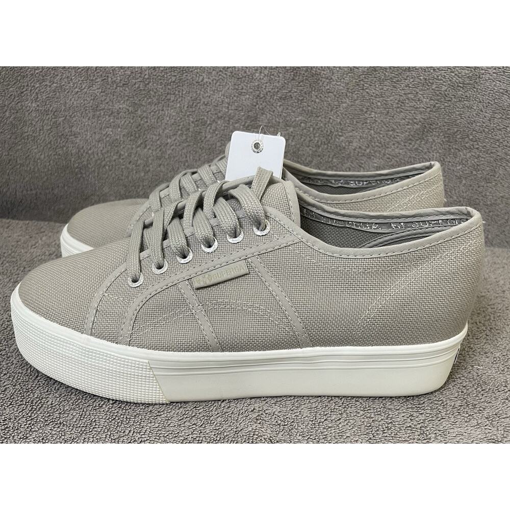 Superga 2790 Acotw Grey Womens Chunky Canvas Sneakers Sz US 8 M Model S0001L0